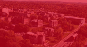 aerial view of Rensselaer campus with red overlay